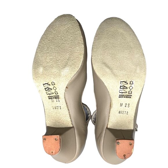 So Danca Character Theatre Leather Dance Shoes CH02 Performance 4 4.5 Beige New - Picture 6 of 6
